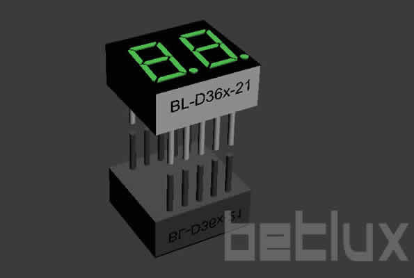 0.36 inch double seven segment led display