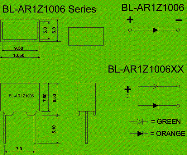 rectangular LED | LED light bar Package diagram 