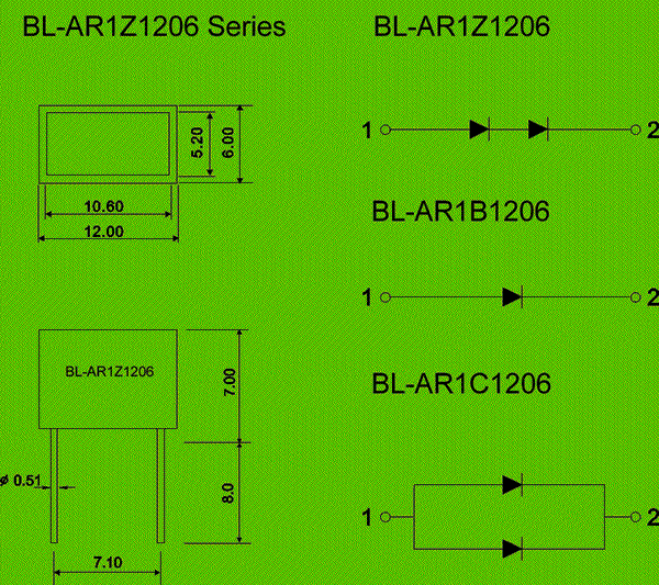 rectangular LED | LED light bar Package diagram 