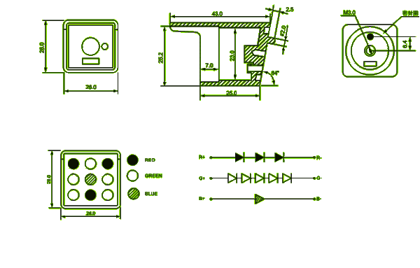 led suppliers | LED cluster Package diagram 