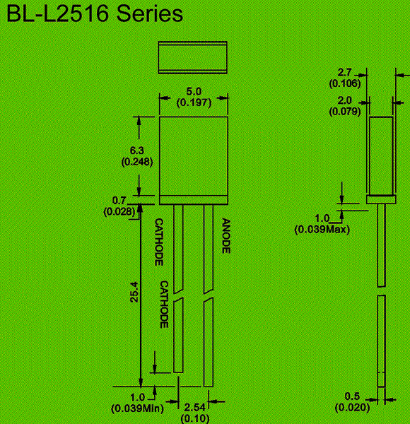 square led | super bright white led Package diagram 